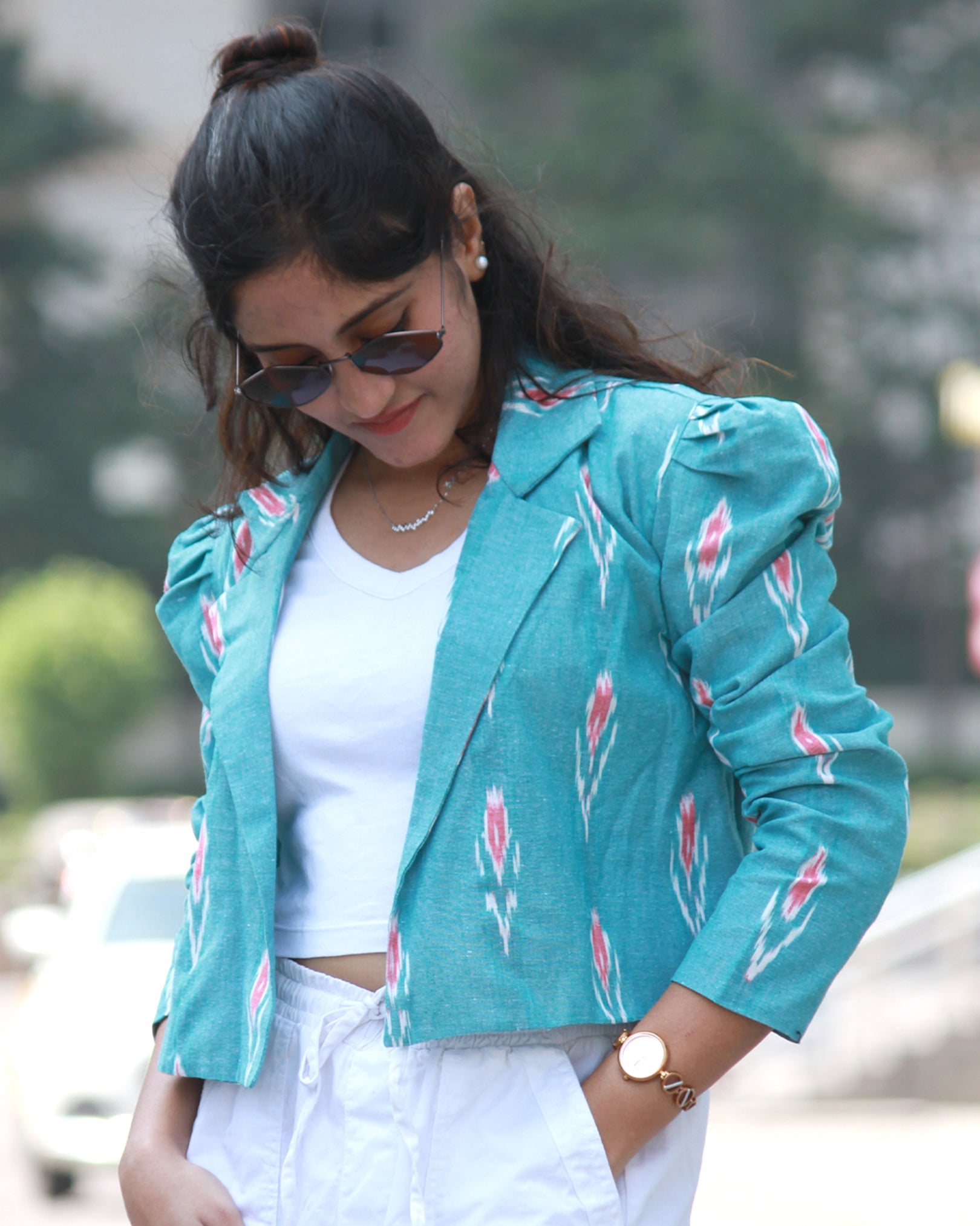 Pure Ikkat Handloom Cotton Jacket