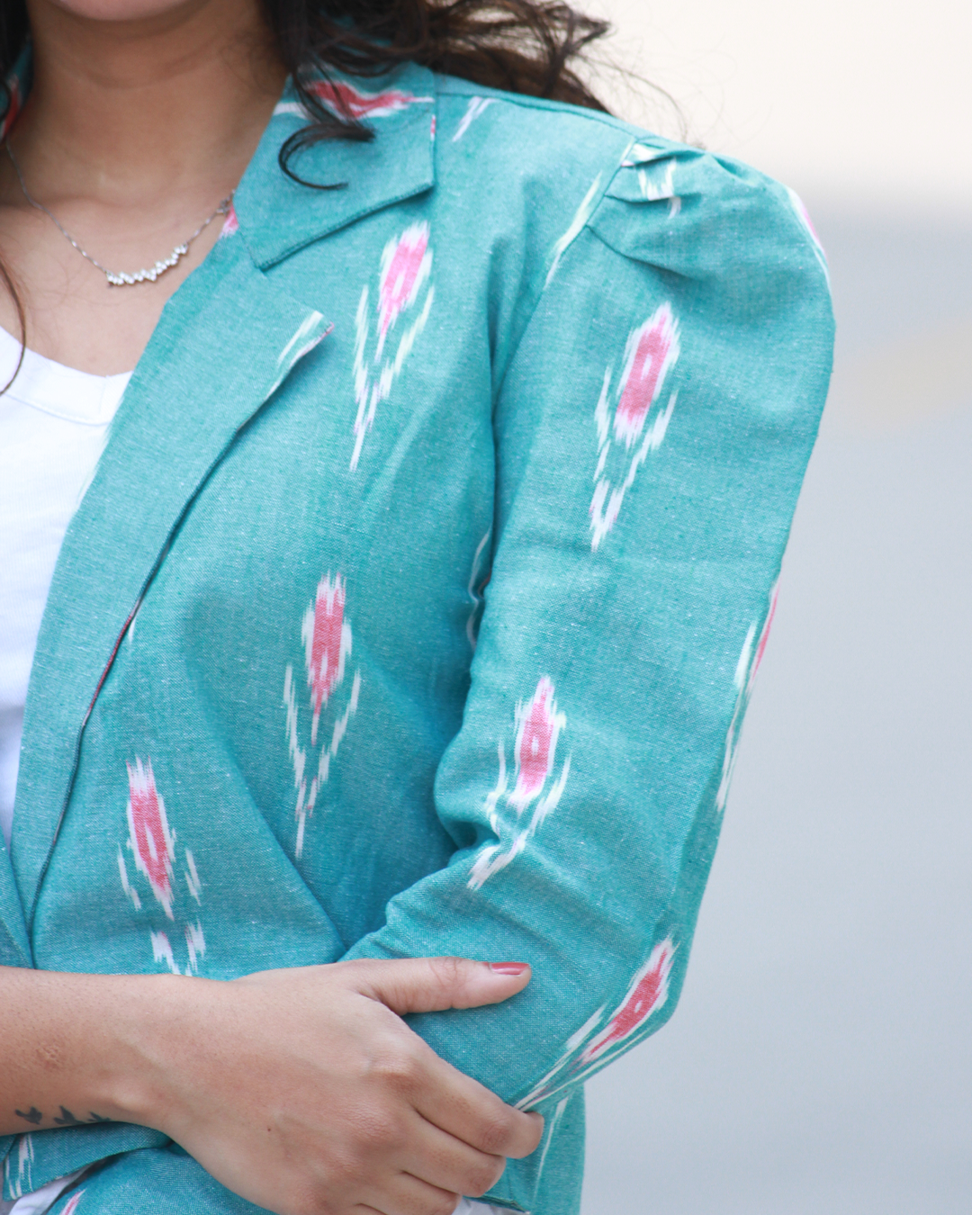 Pure Ikkat Handloom Cotton Jacket